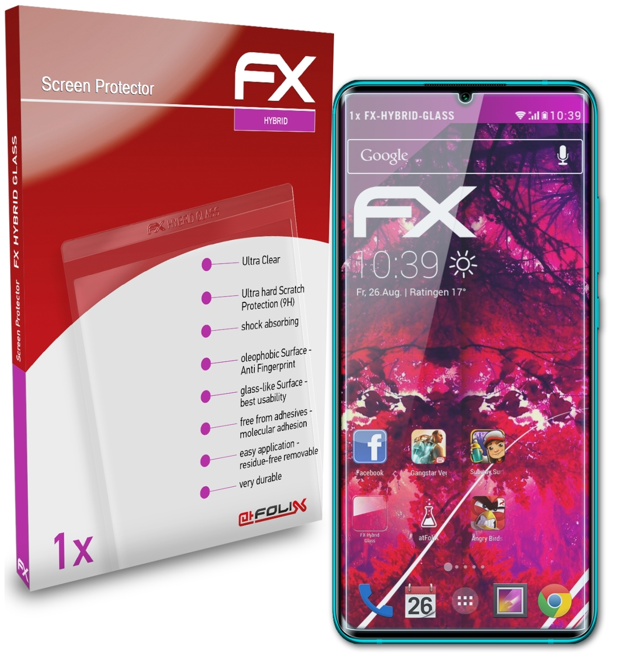 ATFOLIX FX-Hybrid-Glass Schutzglas(für 10) Mi Xiaomi Note