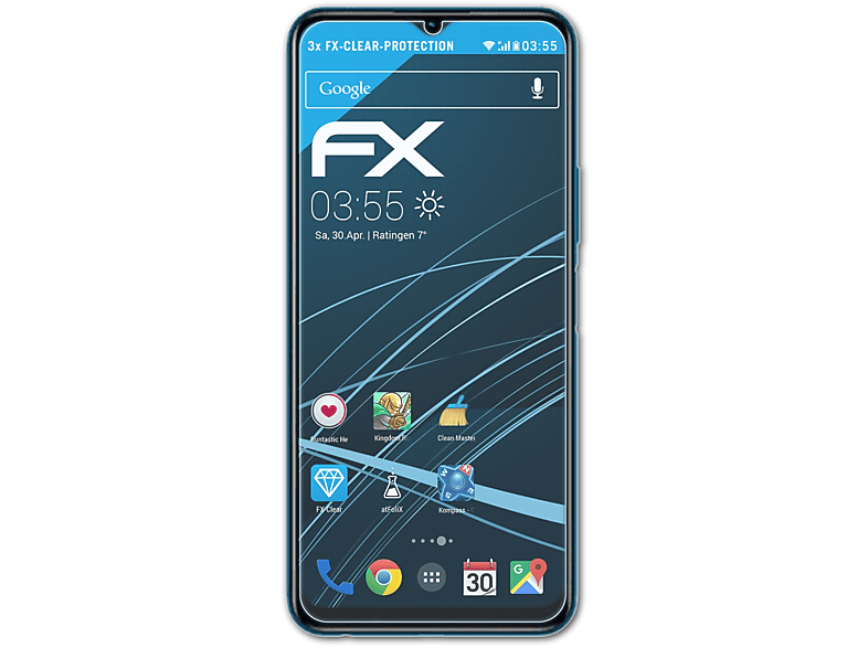 ATFOLIX 3x FX-Clear Vivo Displayschutz(für Y12G)
