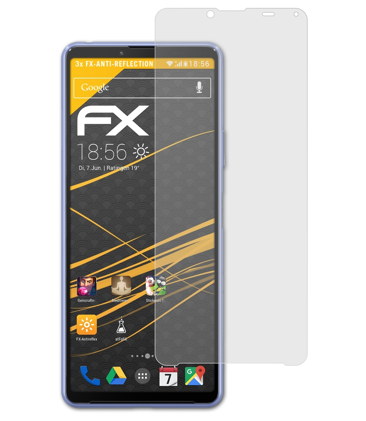Xperia Sony Displayschutz(für III) 3x FX-Antireflex ATFOLIX 10
