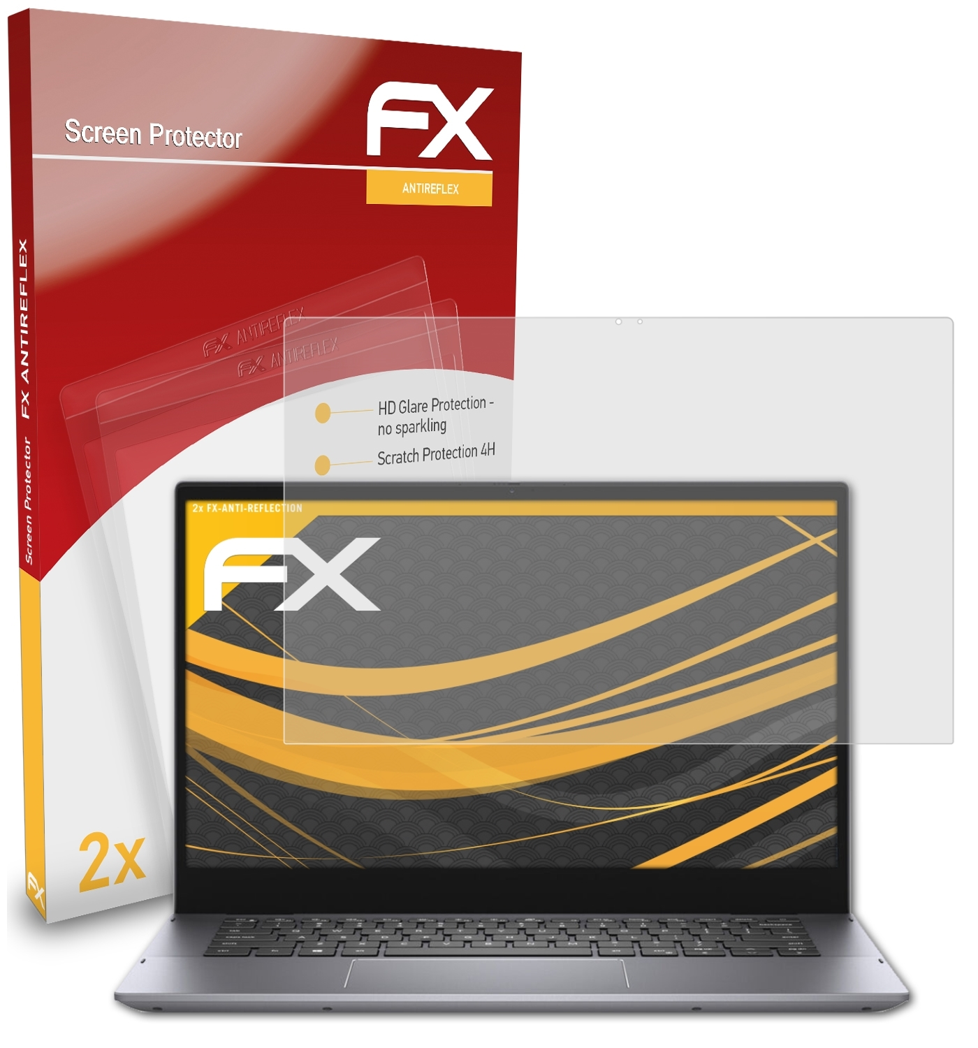 2x ATFOLIX 14 FX-Antireflex Inspiron 5406) Dell Displayschutz(für