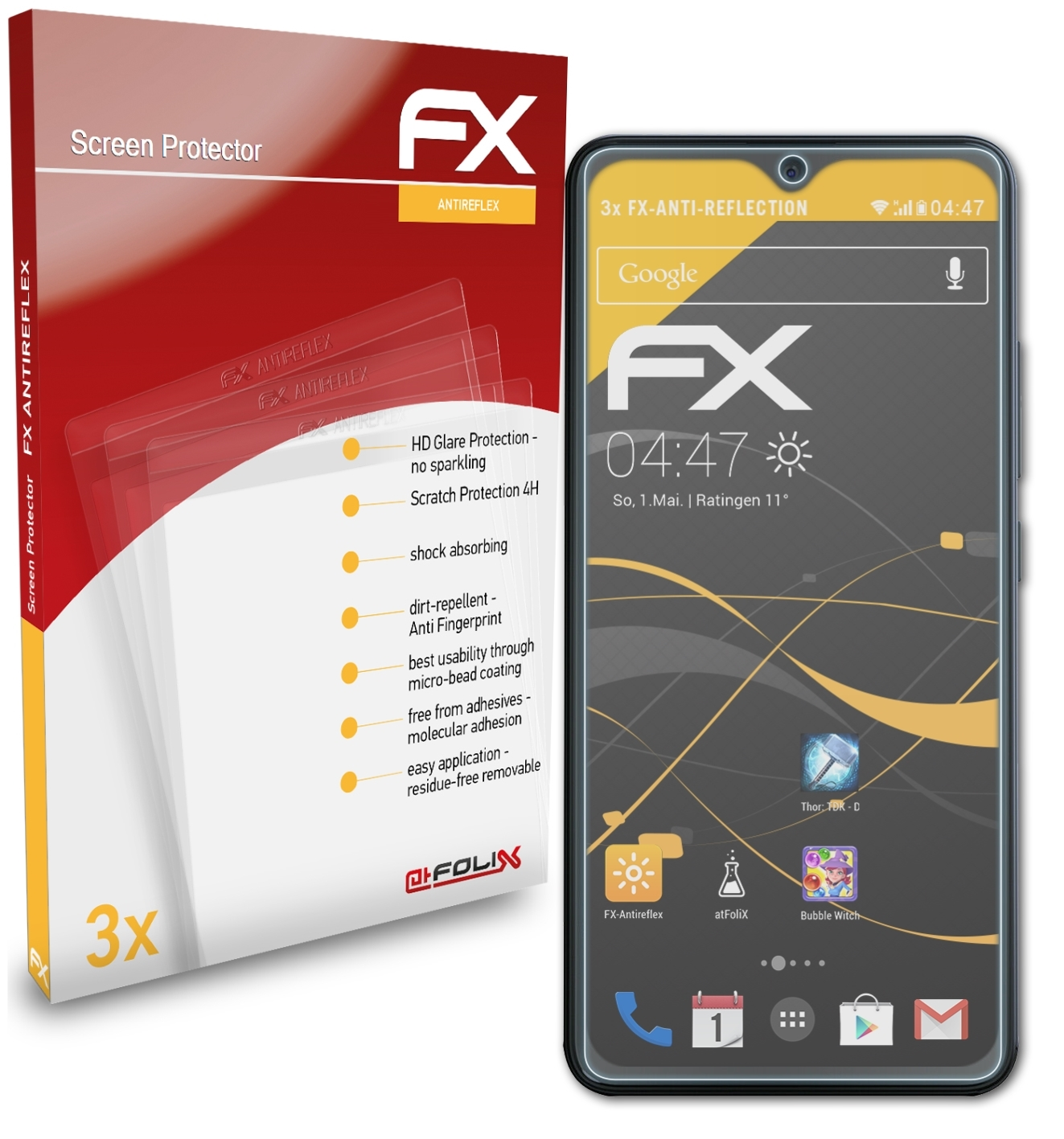 ATFOLIX 3x FX-Antireflex Hafury Displayschutz(für M20)