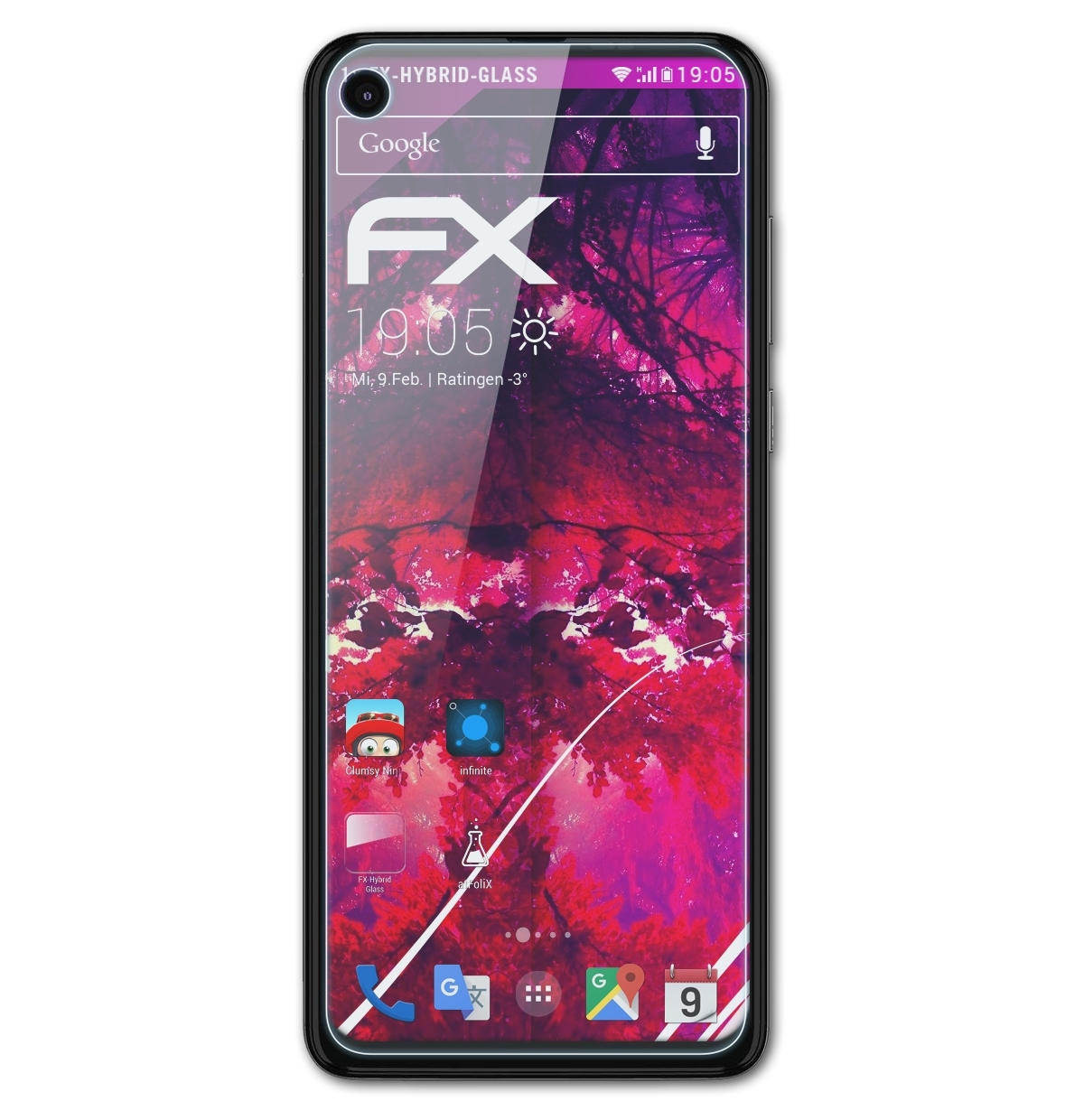 ATFOLIX FX-Hybrid-Glass Action) One Motorola Schutzglas(für