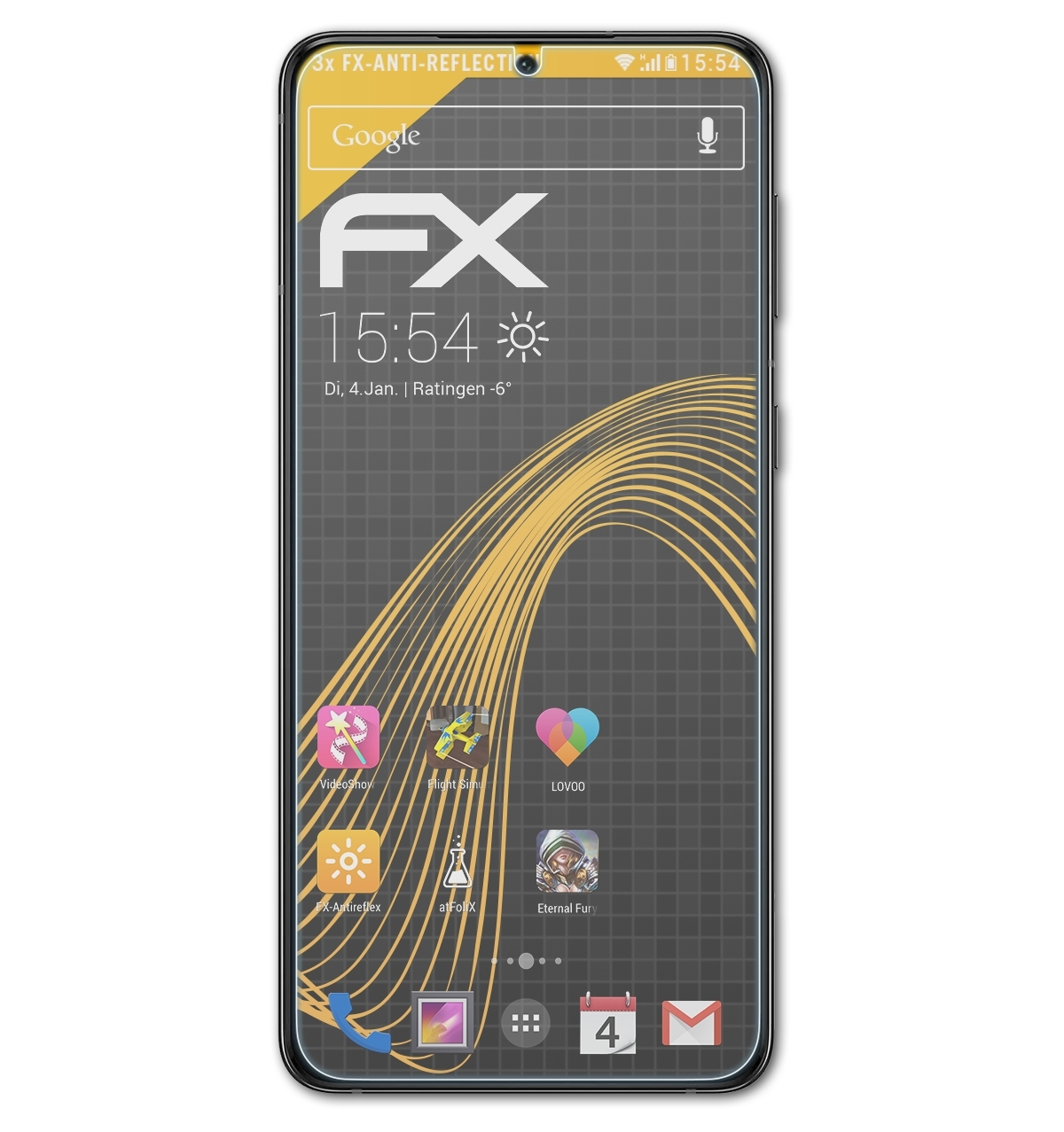 ATFOLIX 3x FX-Antireflex S21+) Displayschutz(für Samsung Galaxy