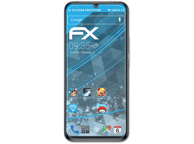3x FX-Clear Xiaomi Displayschutz(für ATFOLIX 10 Mi Lite)