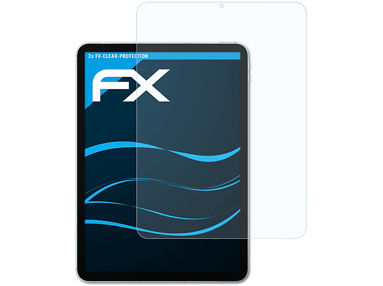Air Displayschutz(für 2x Apple iPad FX-Clear ATFOLIX (2020))