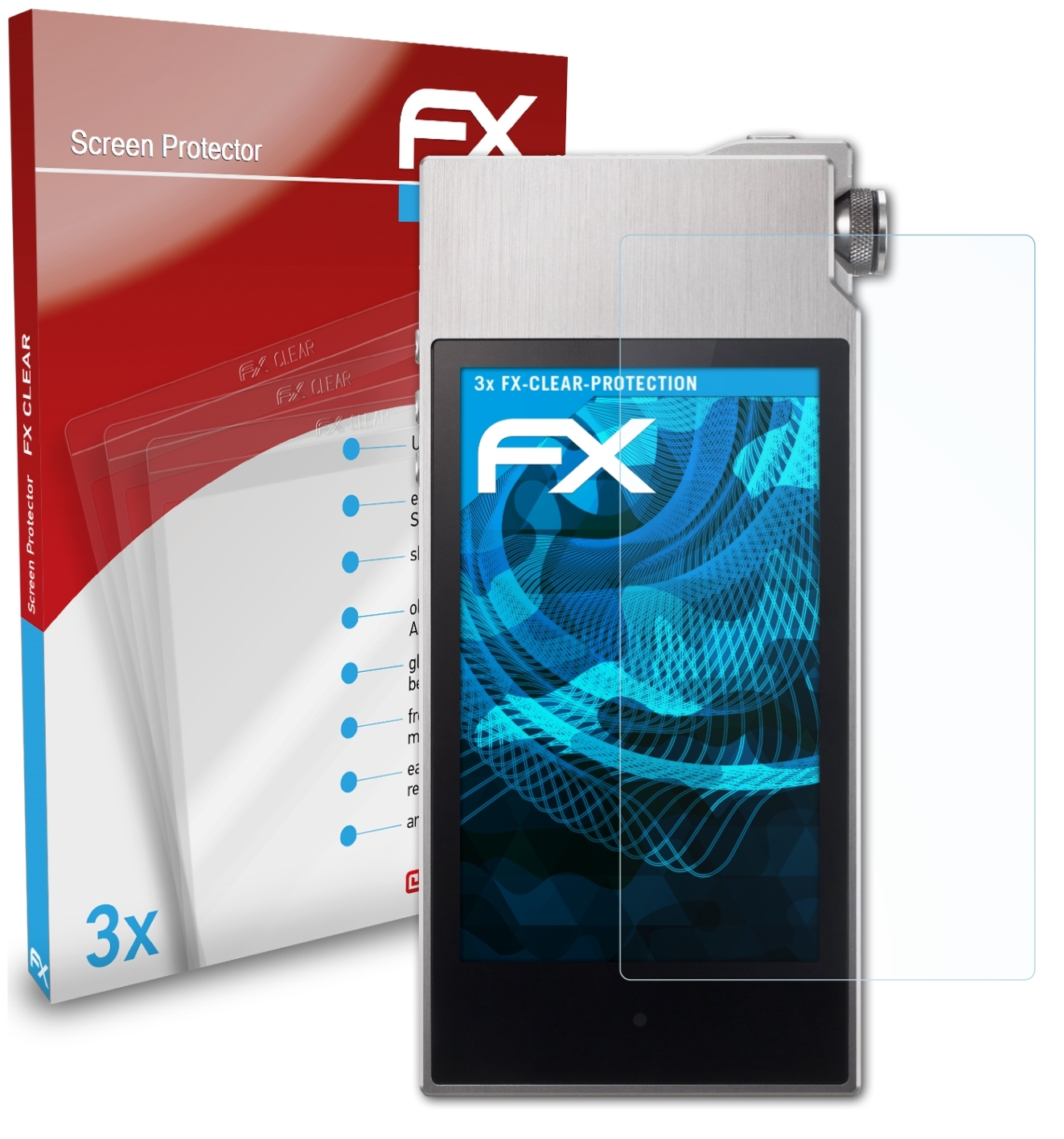 ATFOLIX 3x FX-Clear Astell&Kern AK120 Displayschutz(für IRiver II)