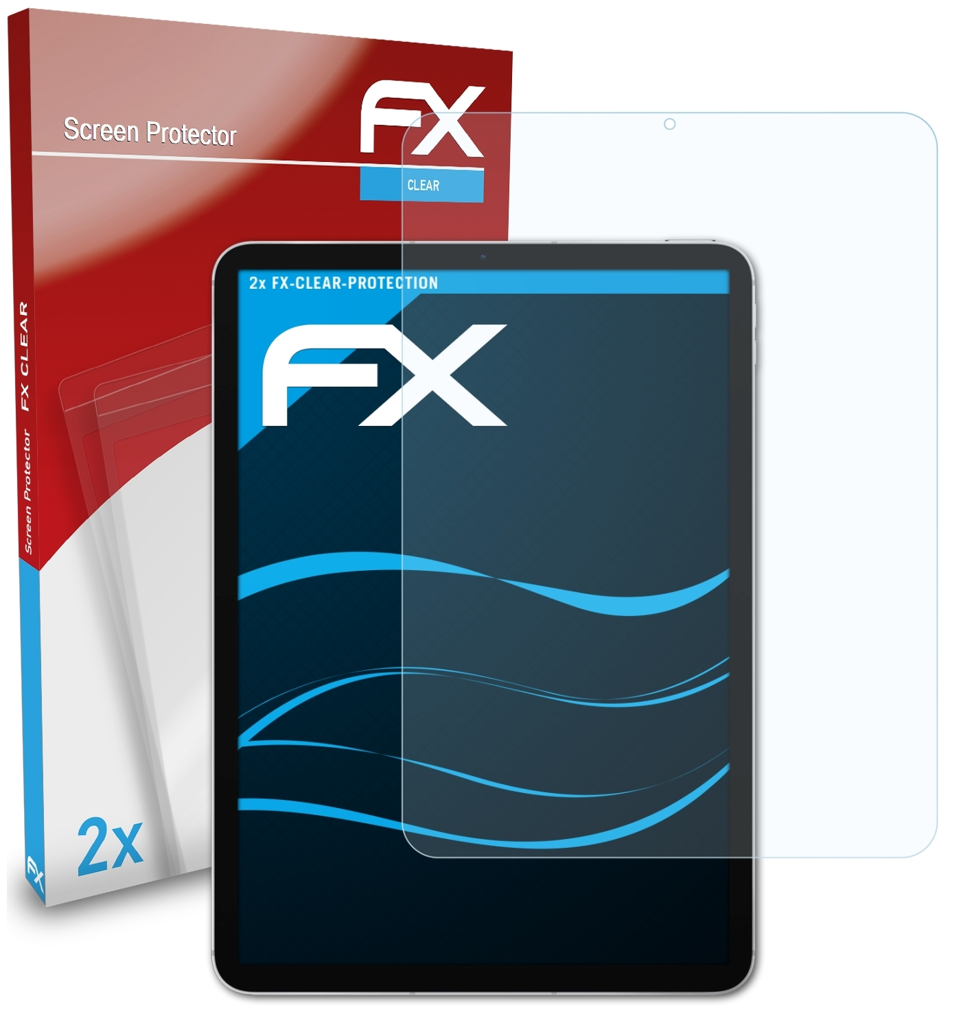 iPad ATFOLIX FX-Clear (2020)) 2x Displayschutz(für Air Apple