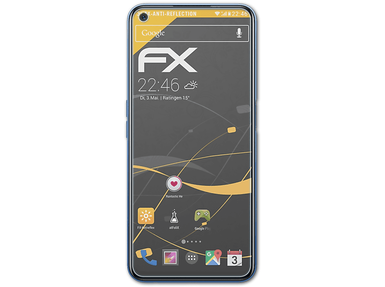 ATFOLIX 3x FX-Antireflex Displayschutz(für Realme 7 5G)