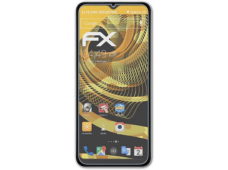 A02s) Galaxy ATFOLIX Samsung 3x FX-Antireflex Displayschutz(für
