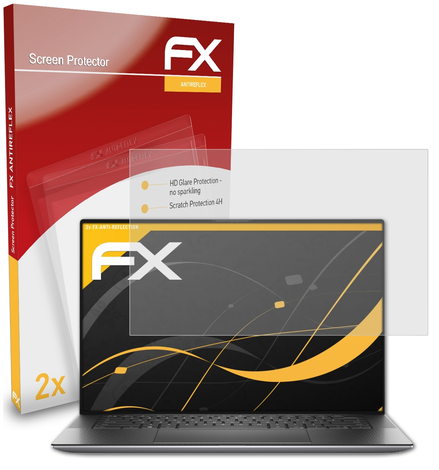 ATFOLIX 2x FX-Antireflex 5550) Dell Displayschutz(für Precision
