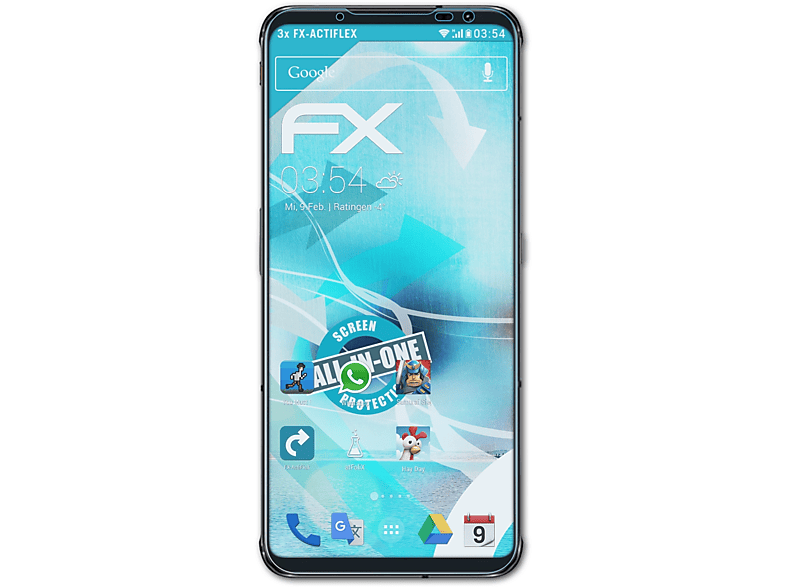 ATFOLIX 3x FX-ActiFleX Displayschutz(für Nubia Red Magic 6)