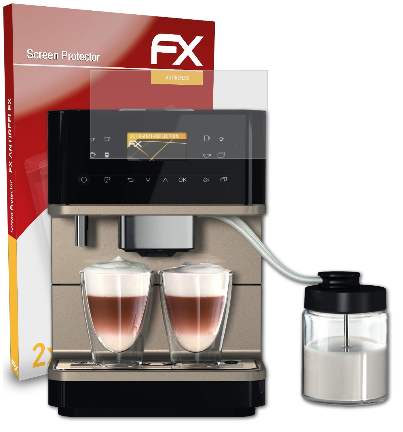 Displayschutz(für 2x CM ATFOLIX FX-Antireflex MilkPerfection) Miele 6360