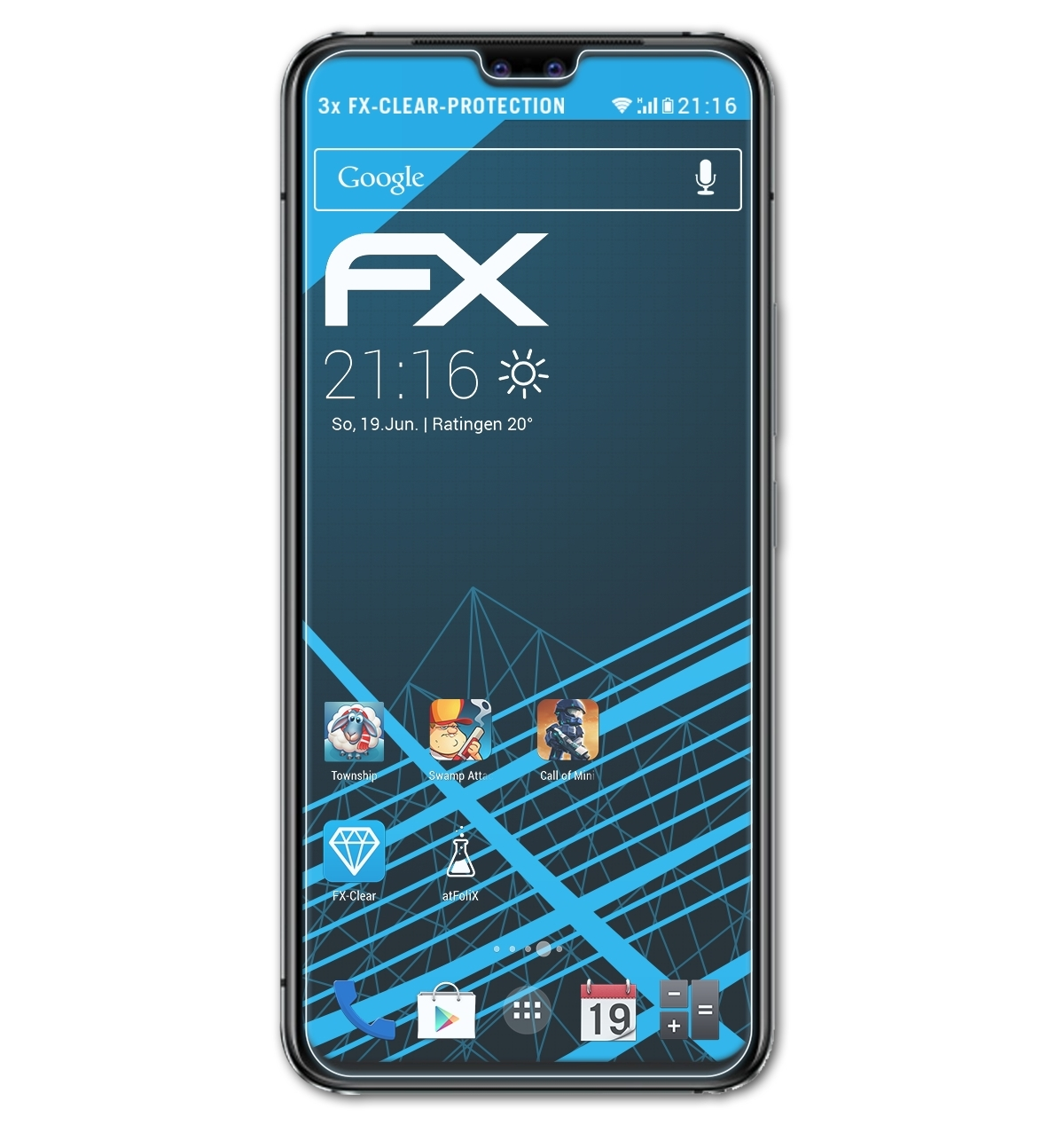 ATFOLIX 3x FX-Clear Displayschutz(für Vivo S10 Pro)