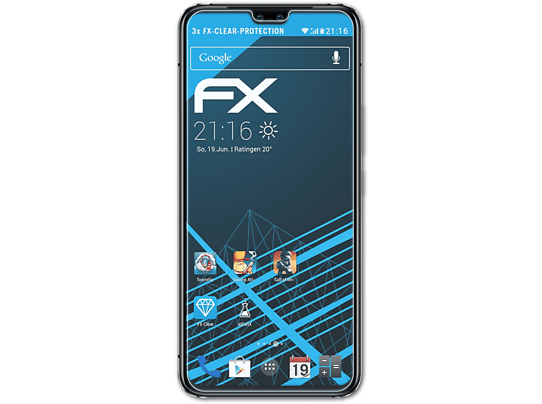 ATFOLIX 3x FX-Clear Displayschutz(für Vivo S10 Pro)