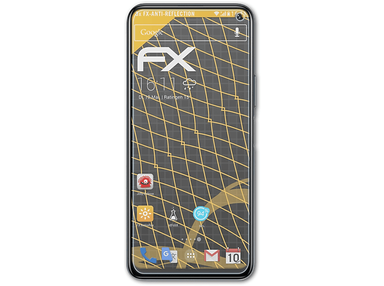 ATFOLIX 3x FX-Antireflex Displayschutz(für Vivo iQOO Neo 5 Lite)