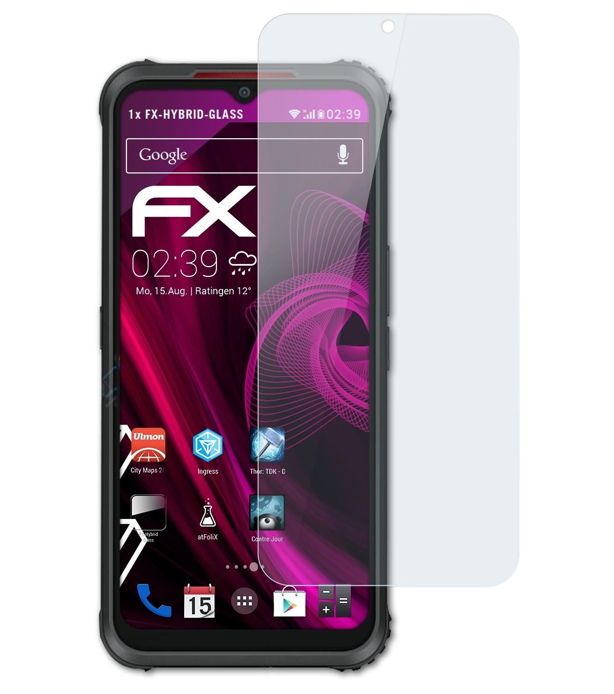 ATFOLIX FX-Hybrid-Glass 5G) AGM Schutzglas(für X5
