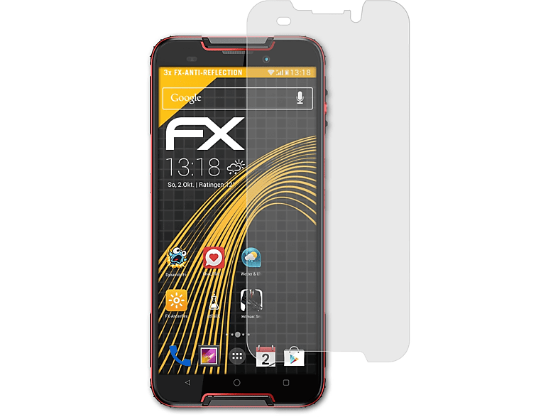 ATFOLIX 3x FX-Antireflex Displayschutz(für Cubot Quest)
