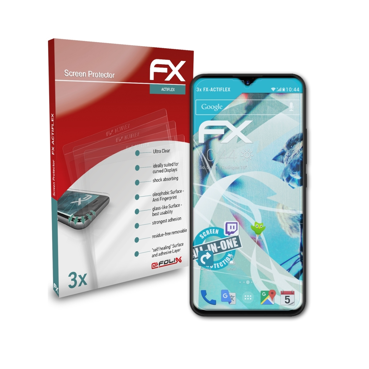 3x UMiDigi FX-ActiFleX Displayschutz(für ATFOLIX Power)