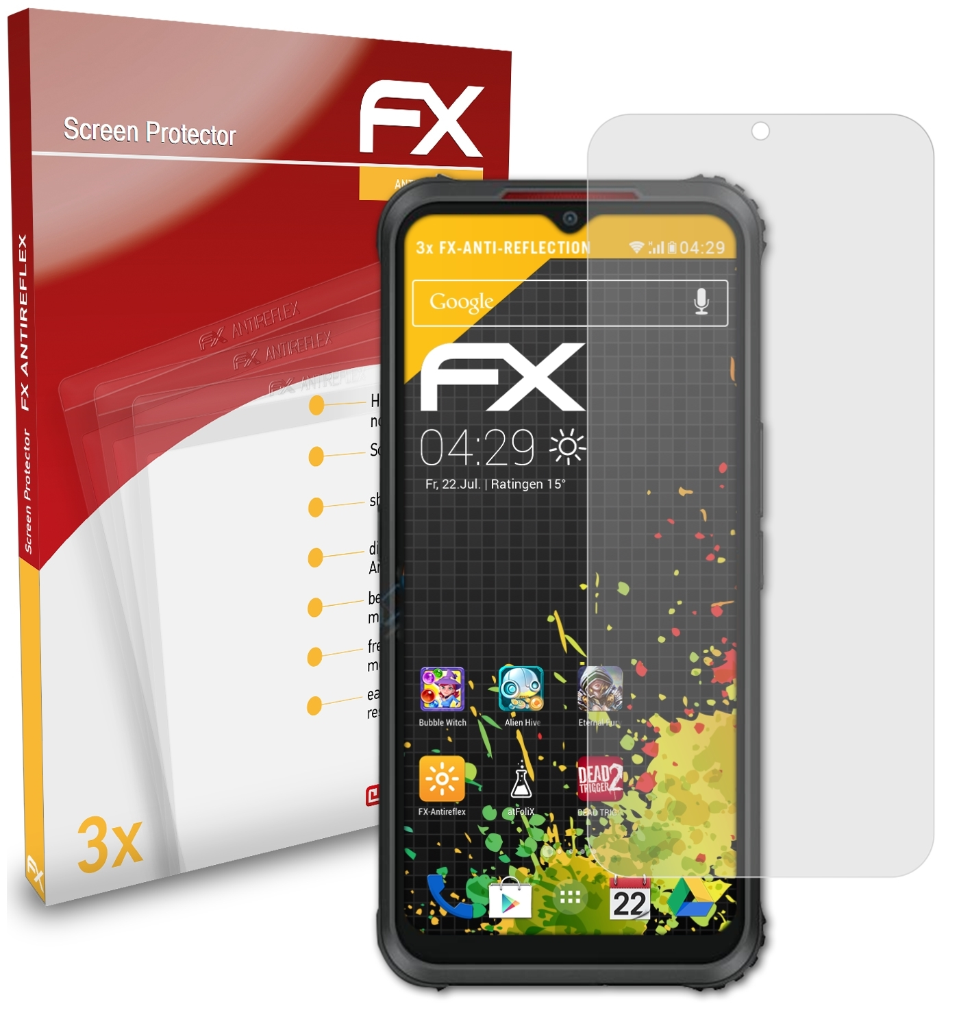 3x Displayschutz(für X5 FX-Antireflex 5G) ATFOLIX AGM