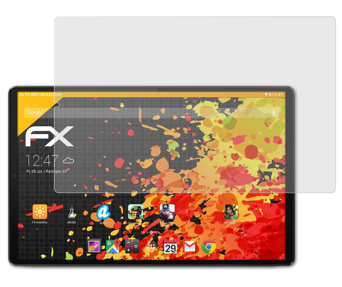 Lenovo FX-Antireflex Tab 2x FHD M10 (2. Generation)) ATFOLIX Plus Displayschutz(für