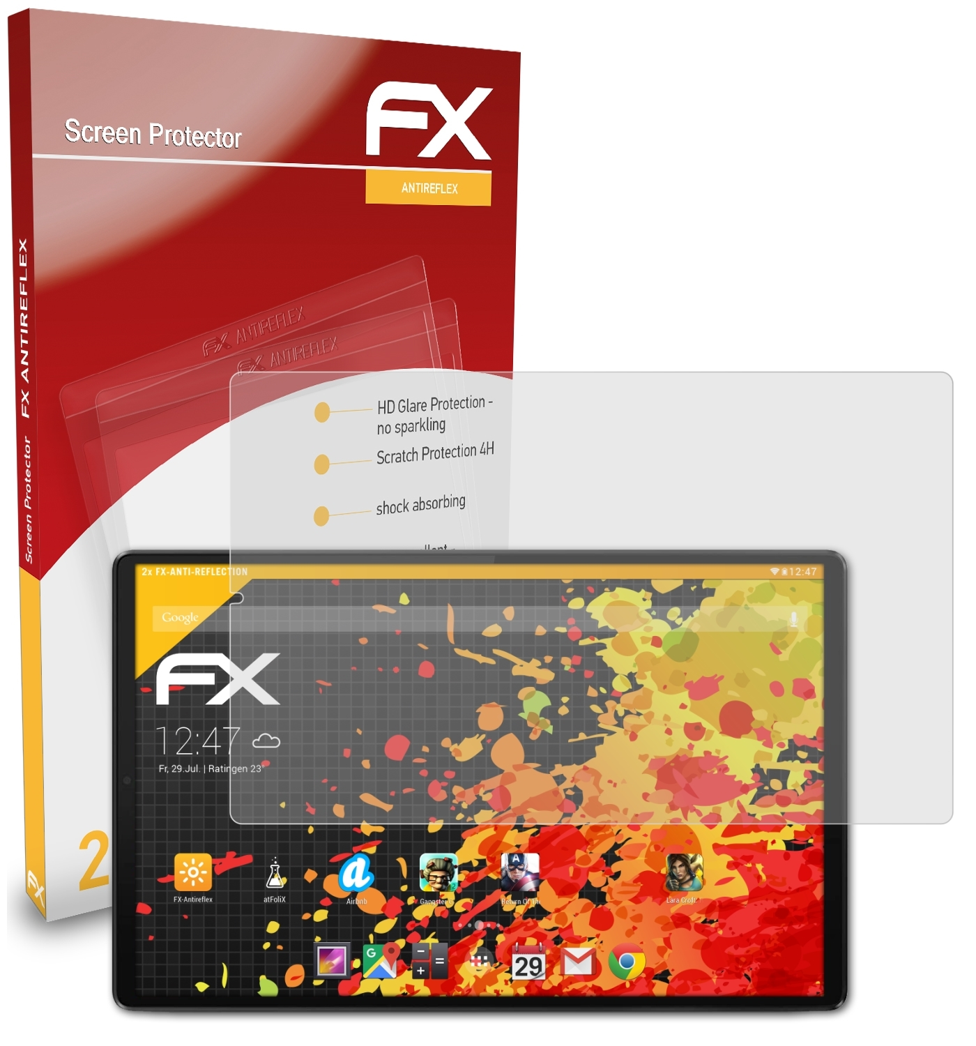 ATFOLIX FHD Generation)) M10 (2. Tab 2x Plus FX-Antireflex Lenovo Displayschutz(für