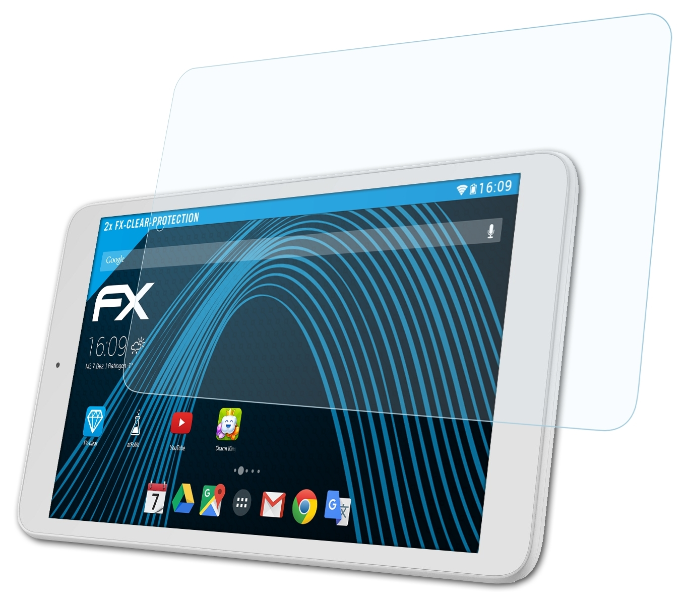 ATFOLIX 2x FX-Clear Alcatel One (8) 3 Pixi (3G/WiFi)) Displayschutz(für Touch