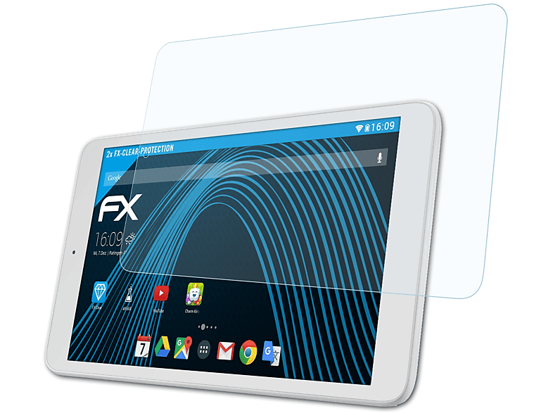 ATFOLIX 2x FX-Clear (3G/WiFi)) Alcatel 3 Displayschutz(für Pixi Touch (8) One