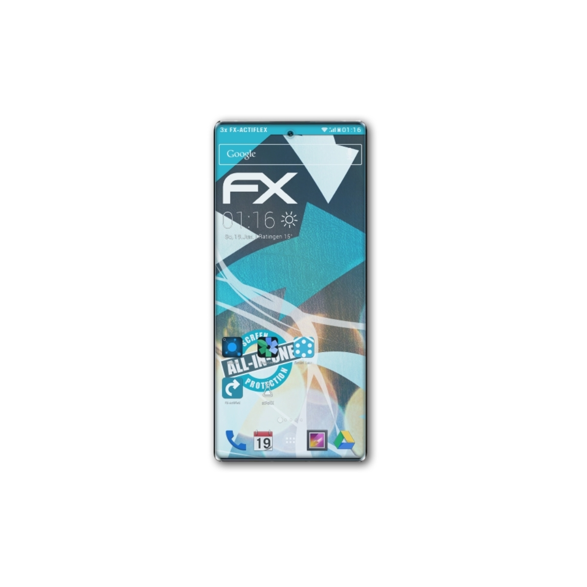 Displayschutz(für Ultra Axon 5G) ATFOLIX 3x 31 ZTE FX-ActiFleX