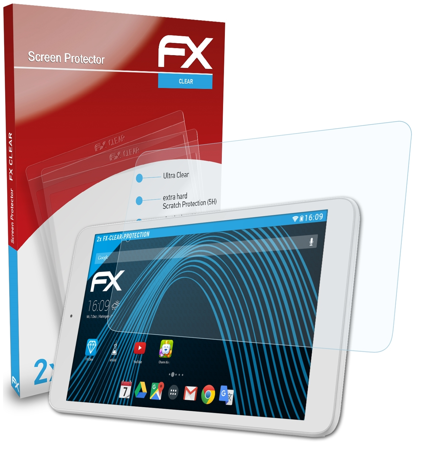 ATFOLIX 2x FX-Clear (3G/WiFi)) One Alcatel Pixi Displayschutz(für 3 Touch (8)