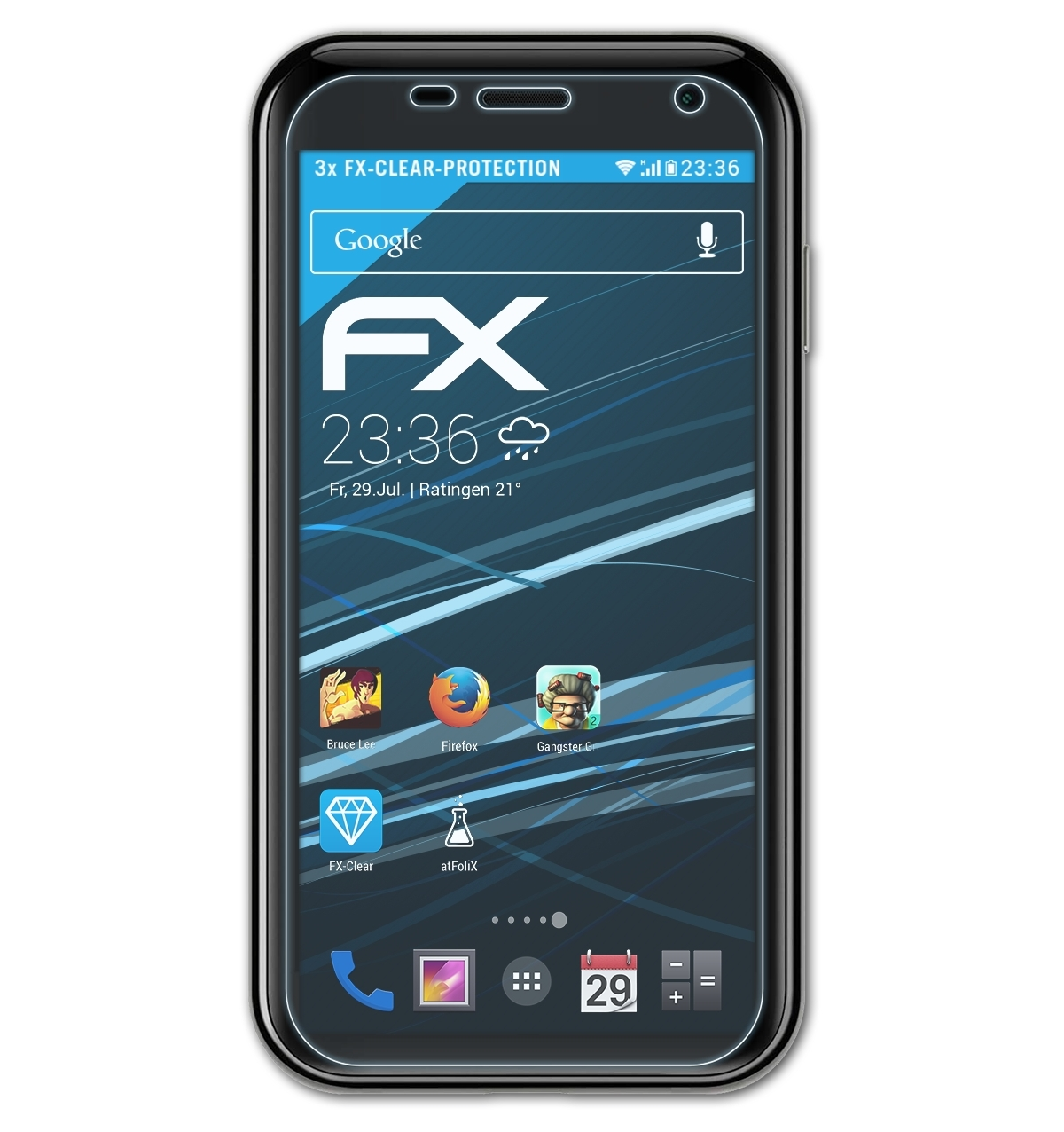 ATFOLIX 3x Pepito) FX-Clear Displayschutz(für Palm
