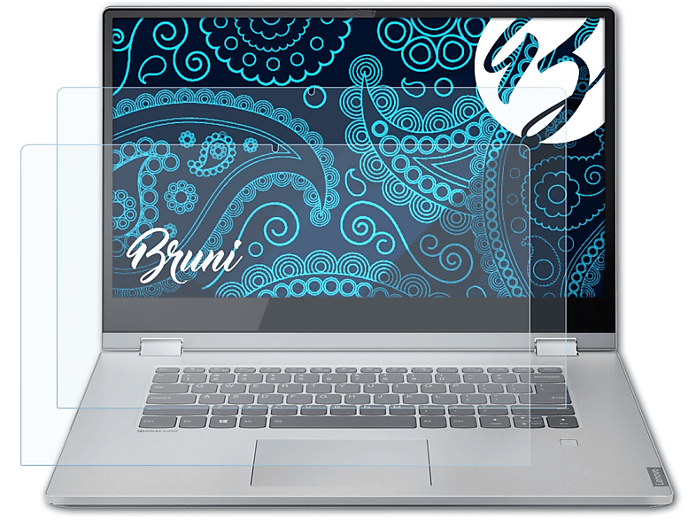 BRUNI 2x Basics-Clear Schutzfolie(für Lenovo IdeaPad inch)) C340 (14
