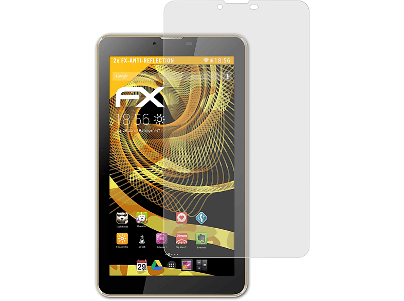ATFOLIX 2x FX-Antireflex Displayschutz(für Nuu Mobile T2)