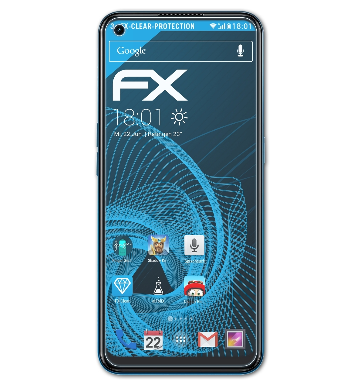 ATFOLIX 3x Displayschutz(für FX-Clear Oppo A53s)