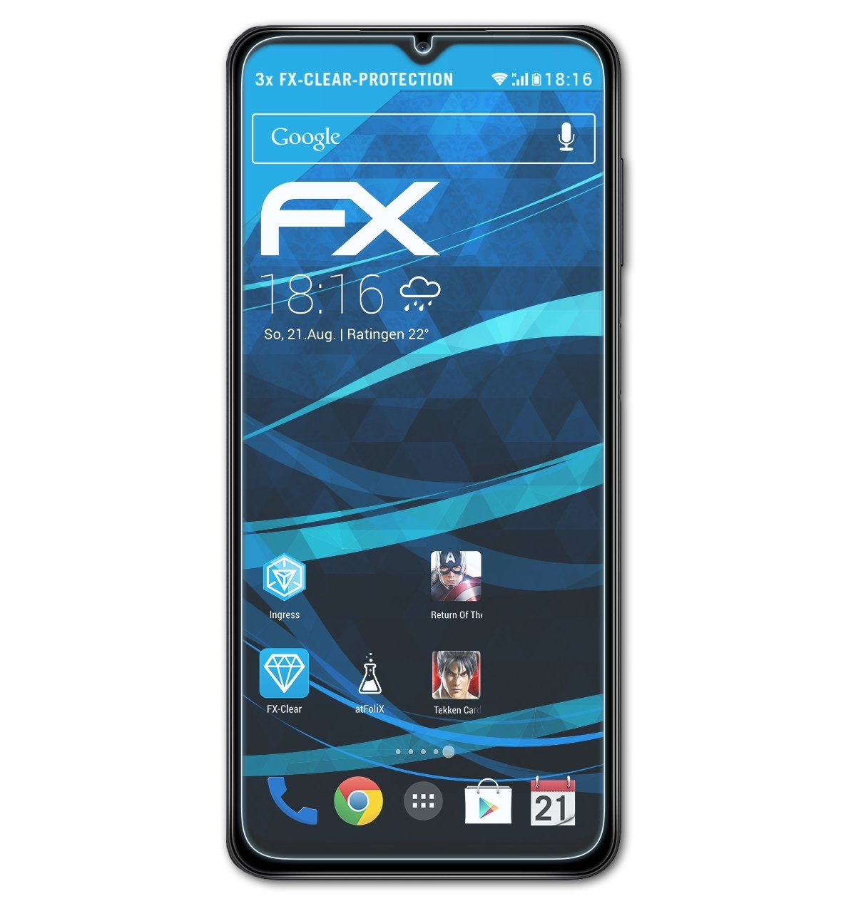 ATFOLIX 3x FX-Clear Displayschutz(für Samsung Galaxy A12)