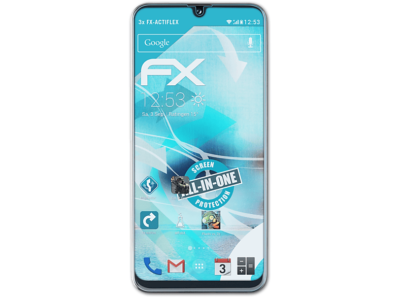 ATFOLIX 3x FX-ActiFleX Displayschutz(für Galaxy A20e) Samsung