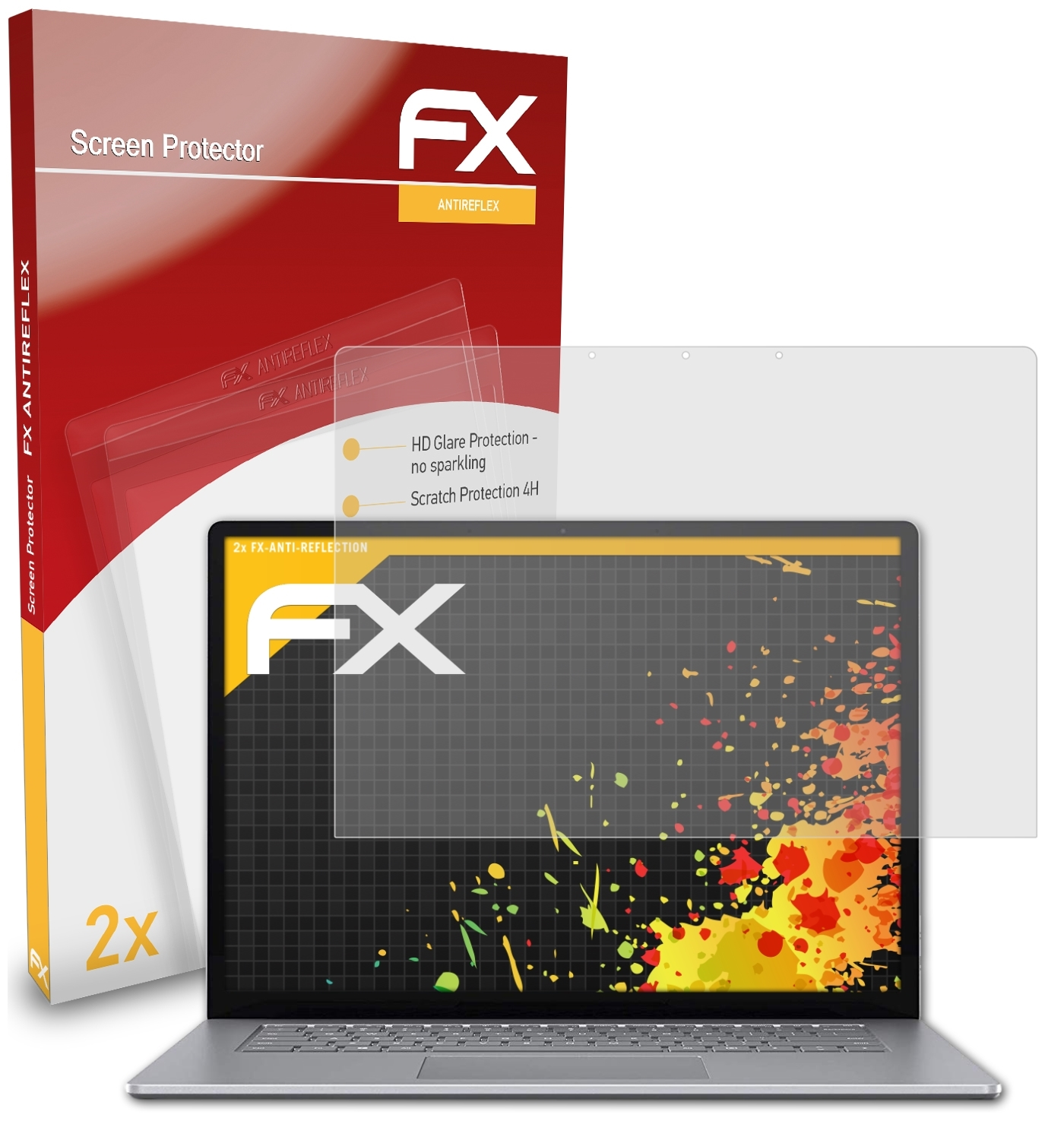 ATFOLIX 2x (15 FX-Antireflex Surface Microsoft Displayschutz(für 3 Laptop inch))
