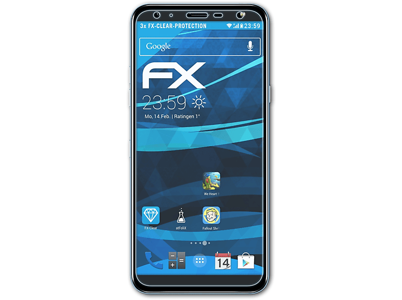 ATFOLIX 3x FX-Clear Displayschutz(für K40) LG