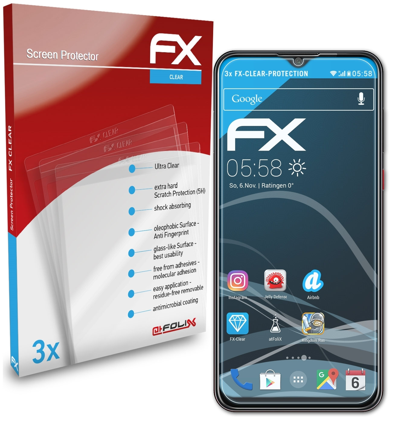 FX-Clear Blade Smart) ATFOLIX 3x ZTE Displayschutz(für 10