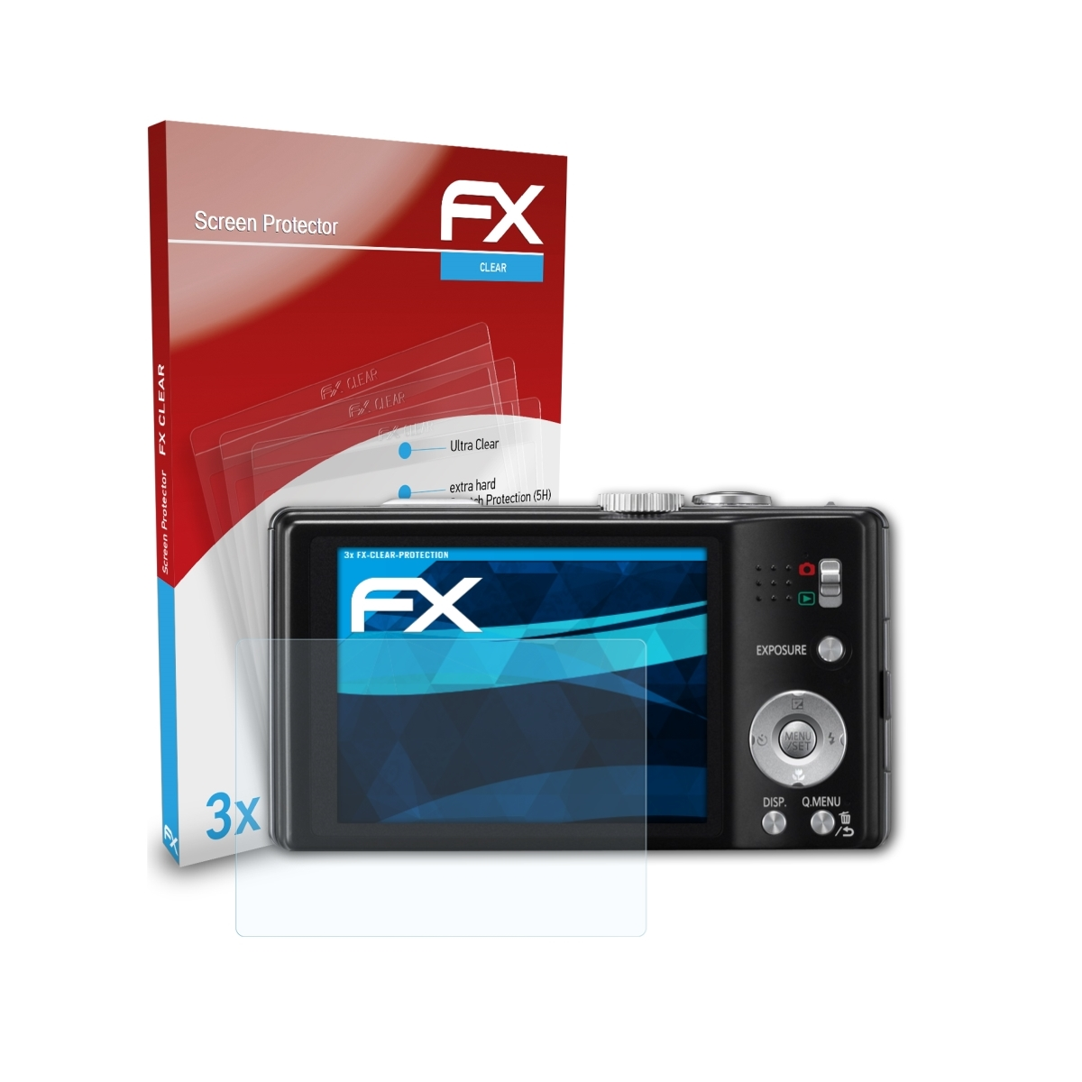 DMC-TZ22) Panasonic Displayschutz(für Lumix ATFOLIX FX-Clear 3x