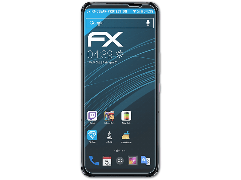 ATFOLIX 3x FX-Clear Displayschutz(für Asus ROG Phone 5 Ultimate)