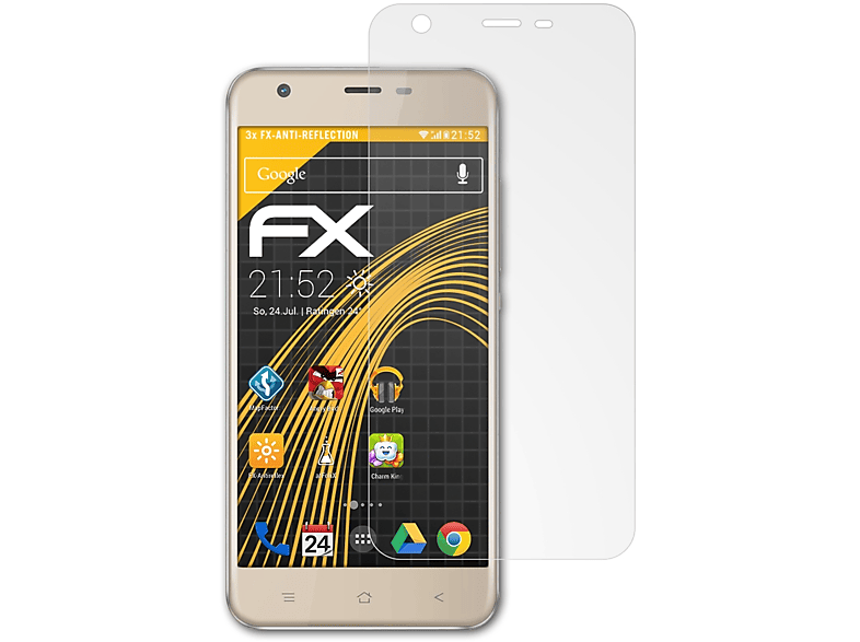 ATFOLIX 3x A7) FX-Antireflex Displayschutz(für Blackview
