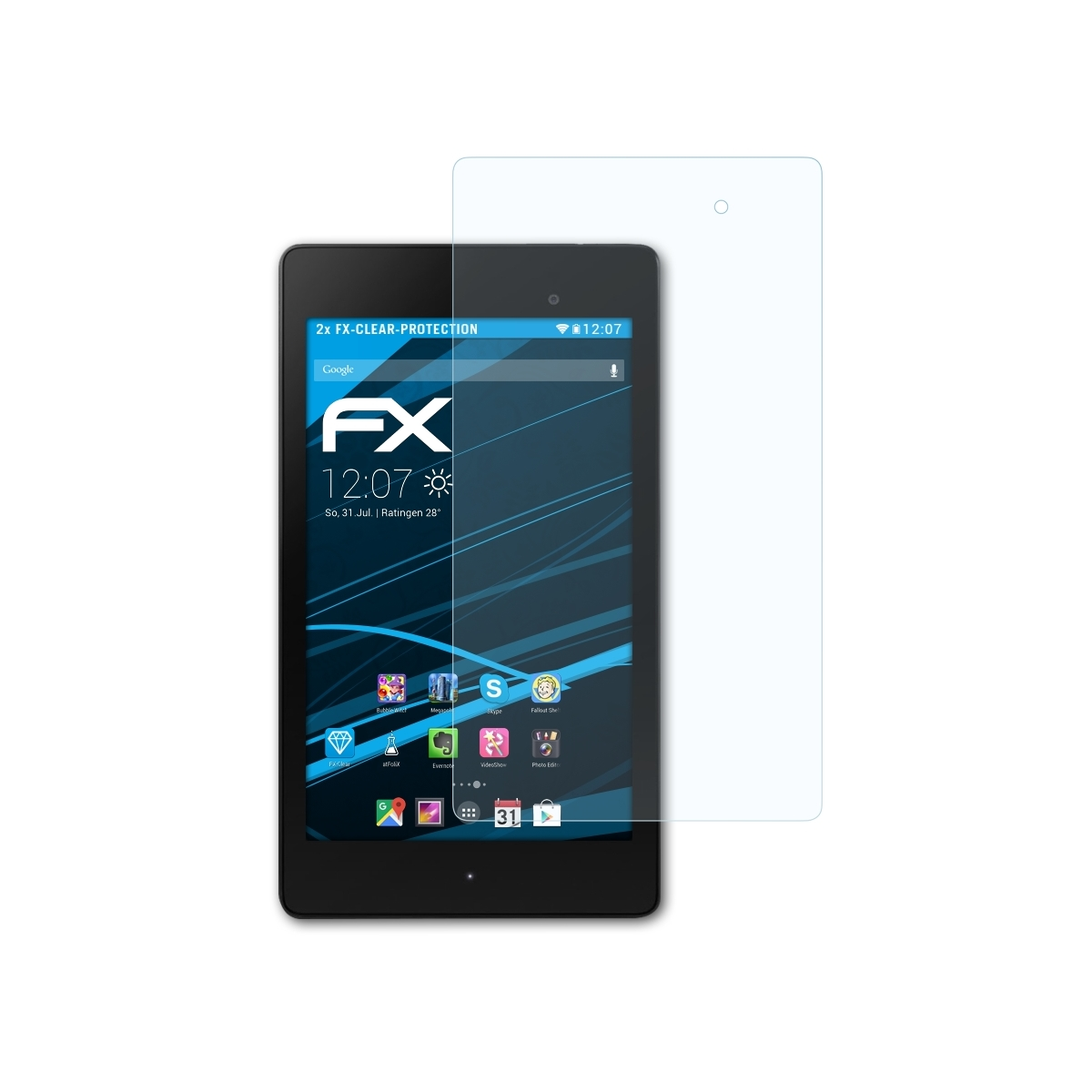 Displayschutz(für 2x Nexus FX-Clear 2013)) (Asus) (2.Generation Google ATFOLIX 7