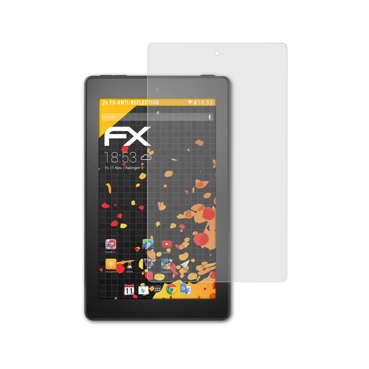 Displayschutz(für 7 ATFOLIX (Model 2019)) 2x Amazon FX-Antireflex Fire