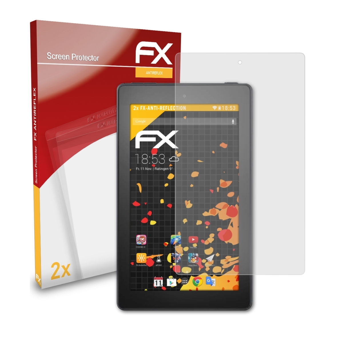 ATFOLIX 2x FX-Antireflex Displayschutz(für 2019)) (Model 7 Fire Amazon