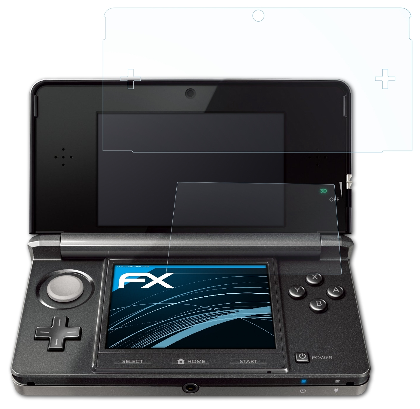 3DS 3x ATFOLIX Displayschutz(für (2011)) FX-Clear Nintendo