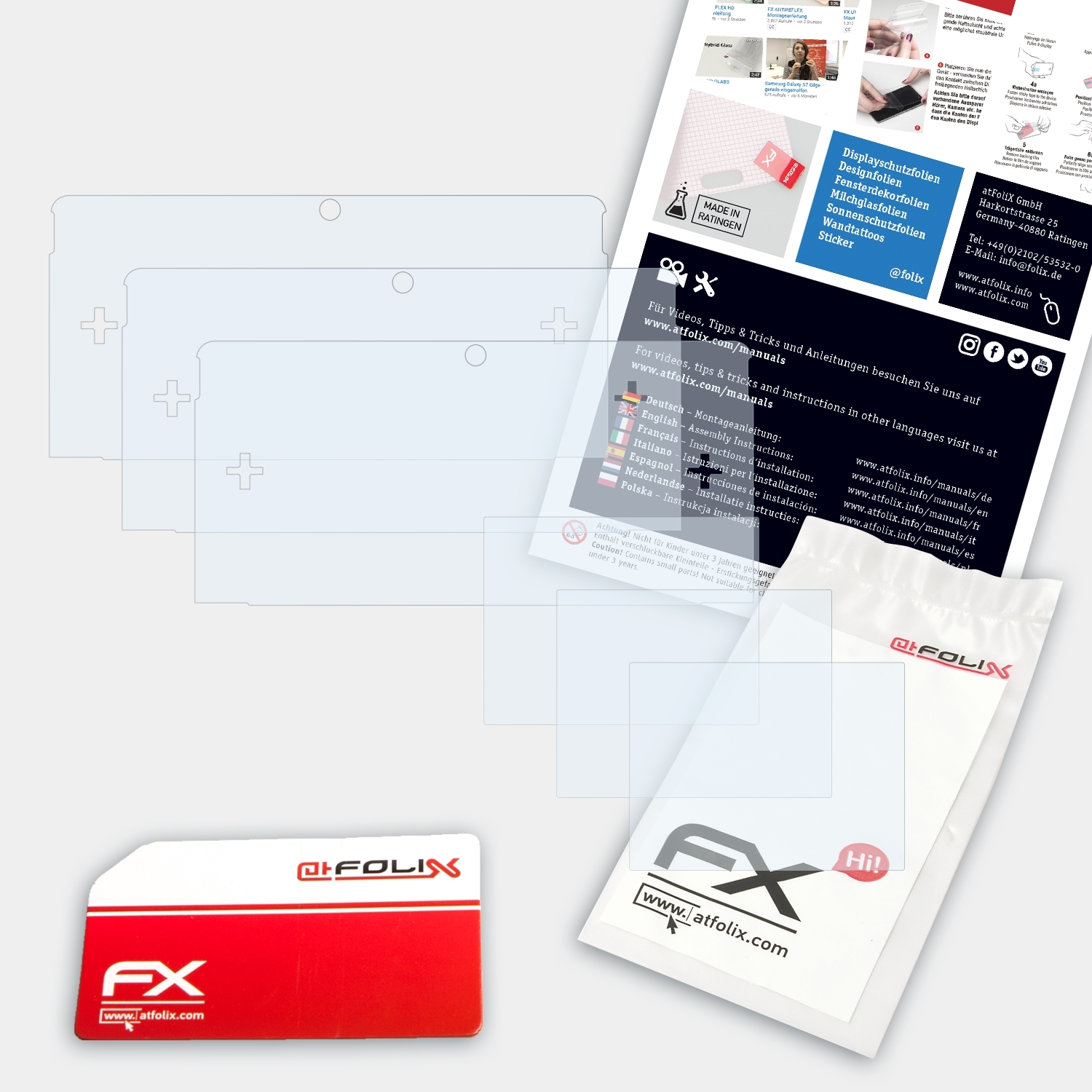 ATFOLIX 3x FX-Clear Nintendo 3DS (2011)) Displayschutz(für