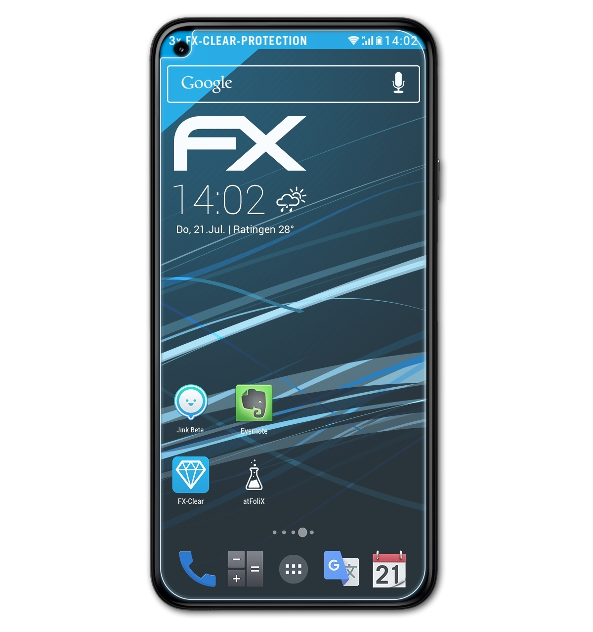 ATFOLIX 3x FX-Clear Displayschutz(für Google Pixel 5)