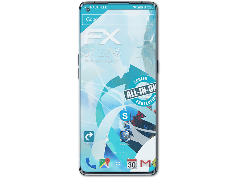 ATFOLIX 3x FX-ActiFleX Displayschutz(für Oppo Find X2 Neo)
