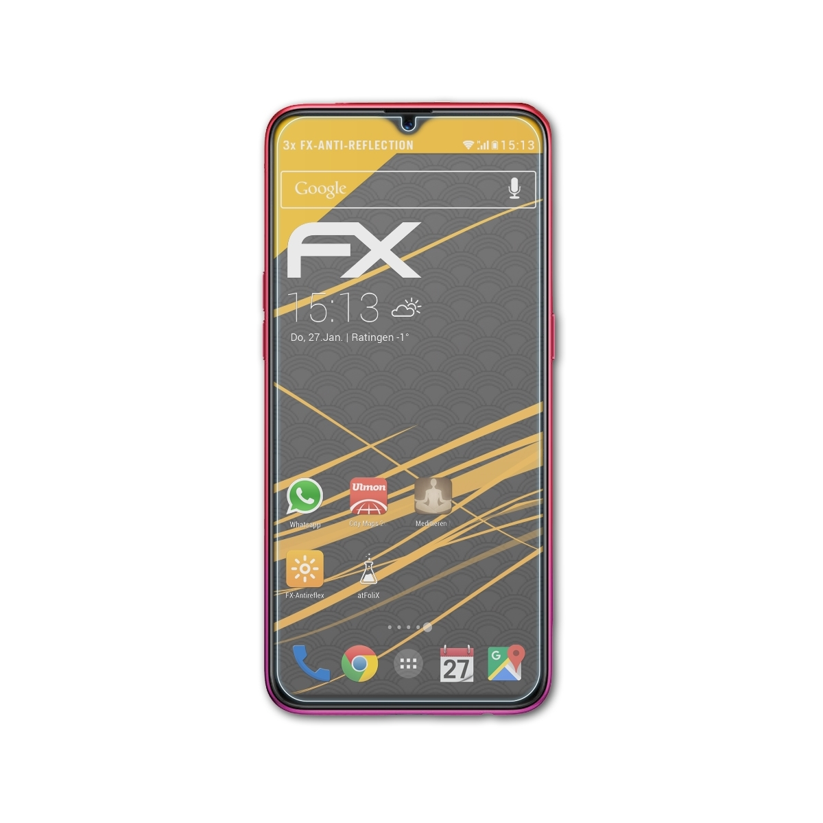 ATFOLIX FX-Antireflex F9) Oppo Displayschutz(für 3x