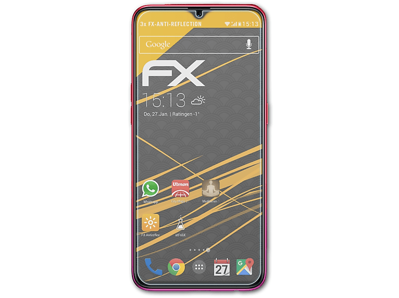ATFOLIX 3x FX-Antireflex Displayschutz(für Oppo F9)